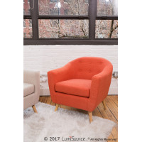 Lumisource CHR-AH-RKWL OR Rockwell Accent Chair in Orange